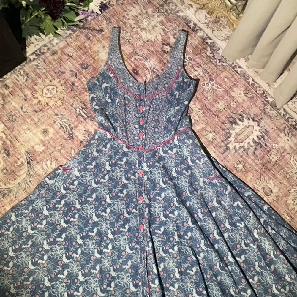 Brand: Gunne Sax - Vintage styled floral dress